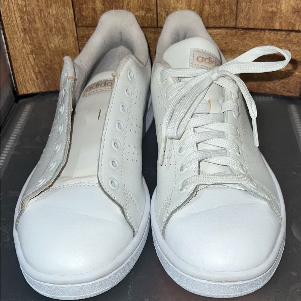 Adidas Advantage Cloud White/Copper Metallic Shoe - image 3